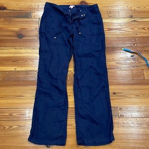 Lilly Pulitzer size 8 100% linen navy colored pants
